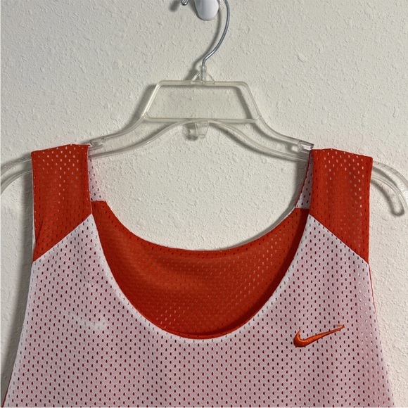 Nike Reversible Orange/White Mesh Dri-Fit Practice Jersey Men’s Lg Basketball - Picture 9 of 14